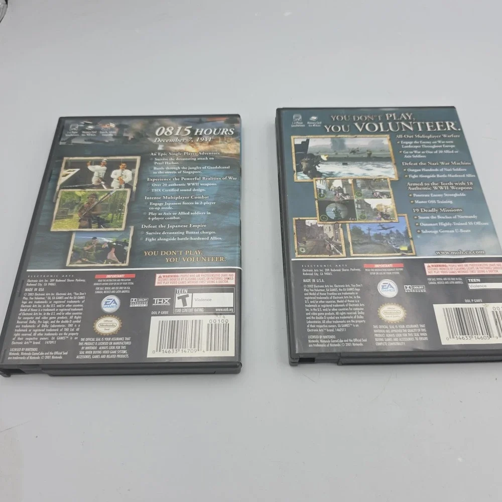 Medal of Honor Rising Sun & Frontline Nintendo Gamecube CIB Lot Of 2 Games